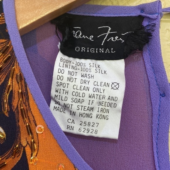 DIANE Freis Vintage 100% Silk Beaded Chinese Dynasty Cocktail !RARE! - Picture 6 of 13